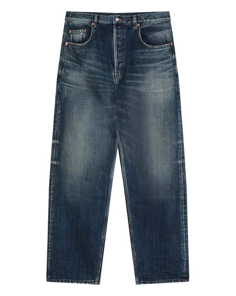 Saint Laurent High Rise Denim Jeans Blue