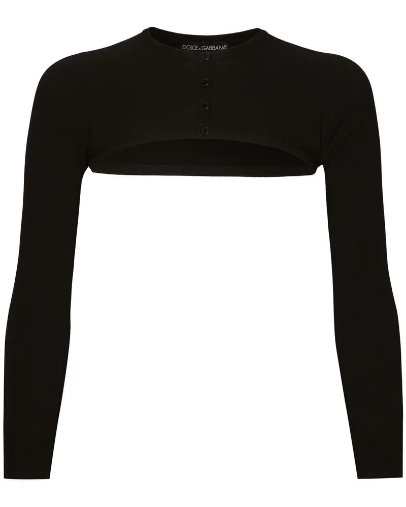 Dolce & Gabbana Cropped Cardigan Black