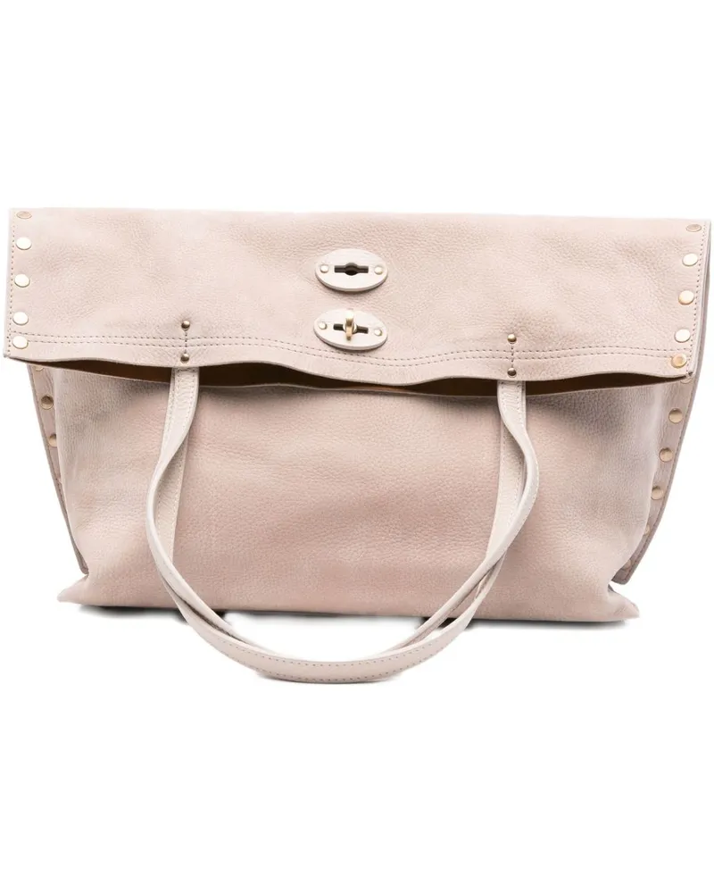 Zanellato a'spasso Jones Wildleder -Lederhandtasche Beige