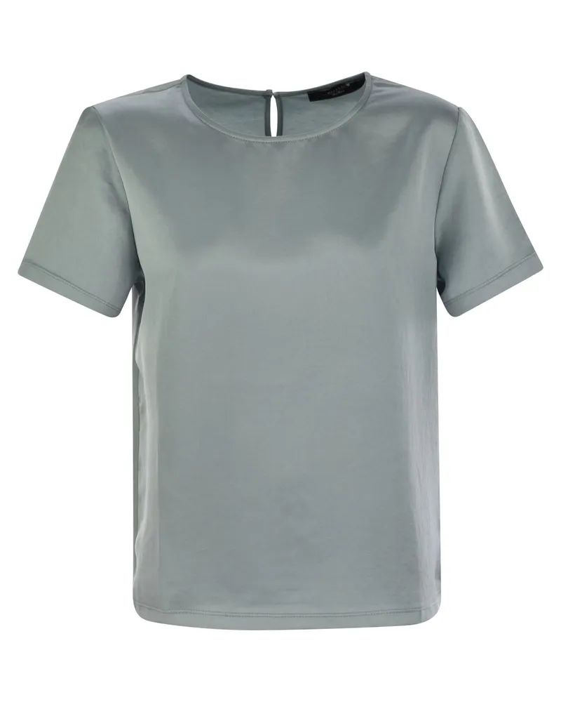 Max Mara Wochenende Max Mara Amburgo Satin und Jersey T -Shirt Water