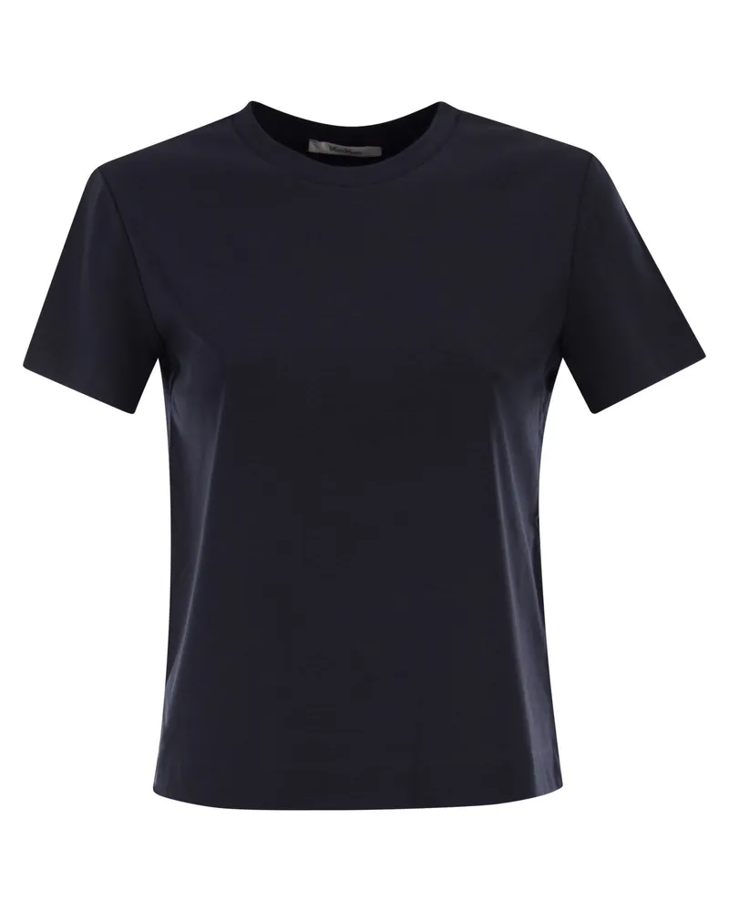 Max Mara Mxpdonata Baumwoll-T-Shirt Blue
