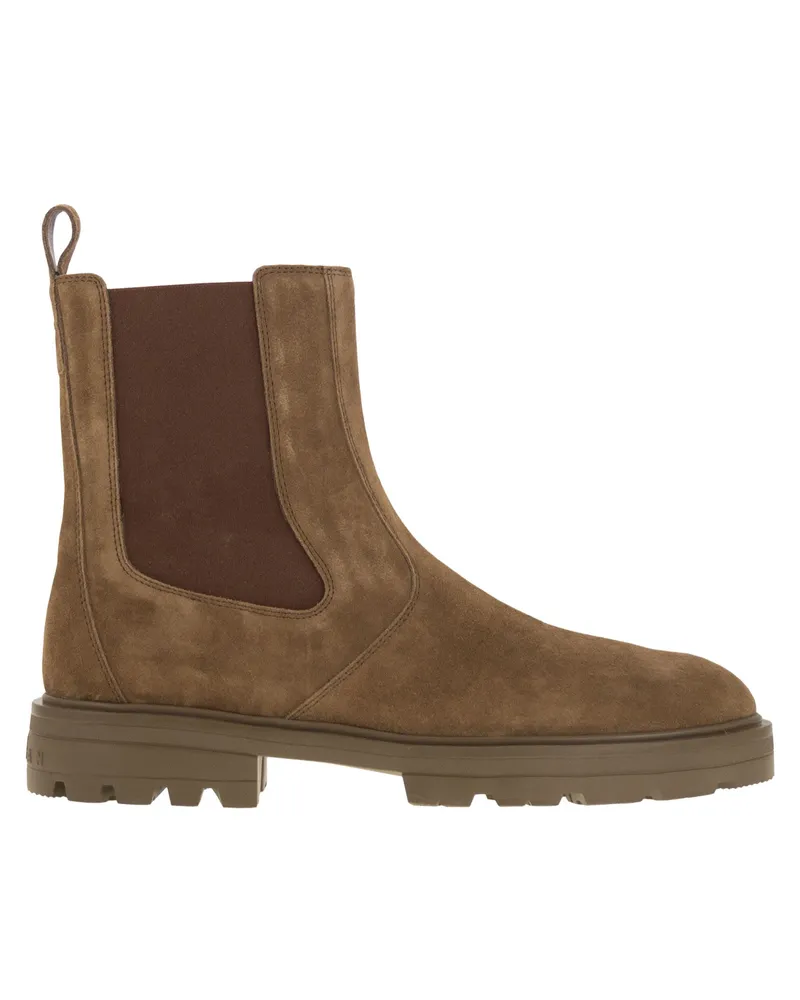 Hogan H673 Wildleder Chelsea -Stiefel Light