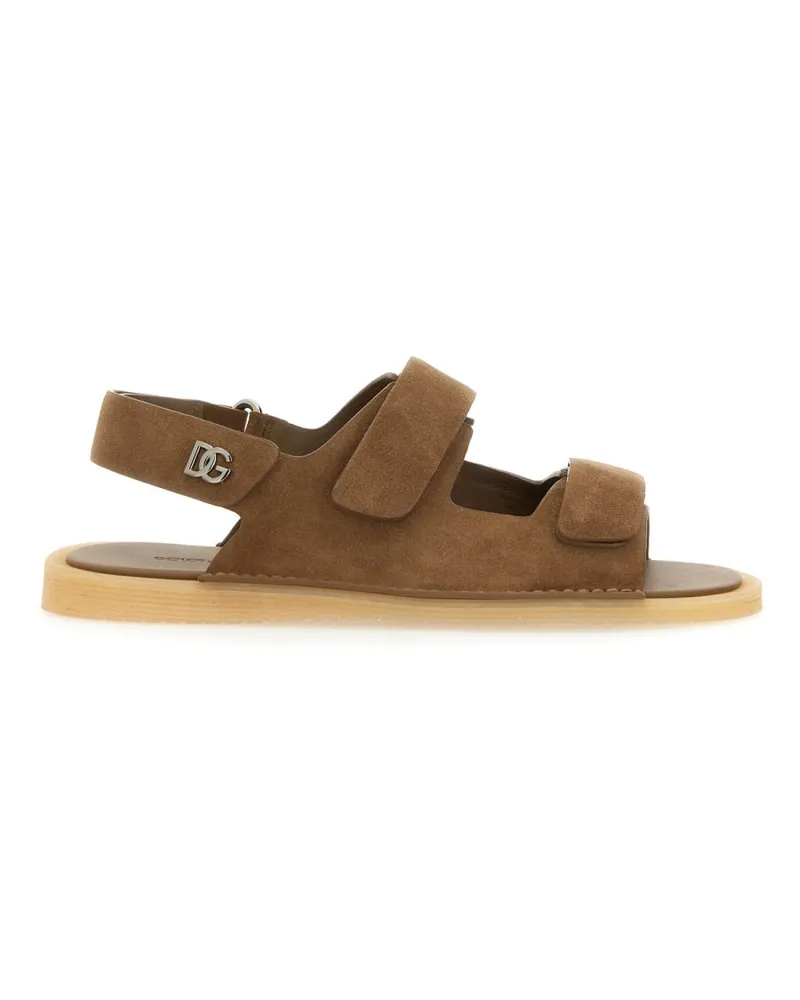 Dolce & Gabbana Wildleder Sandalen Beige