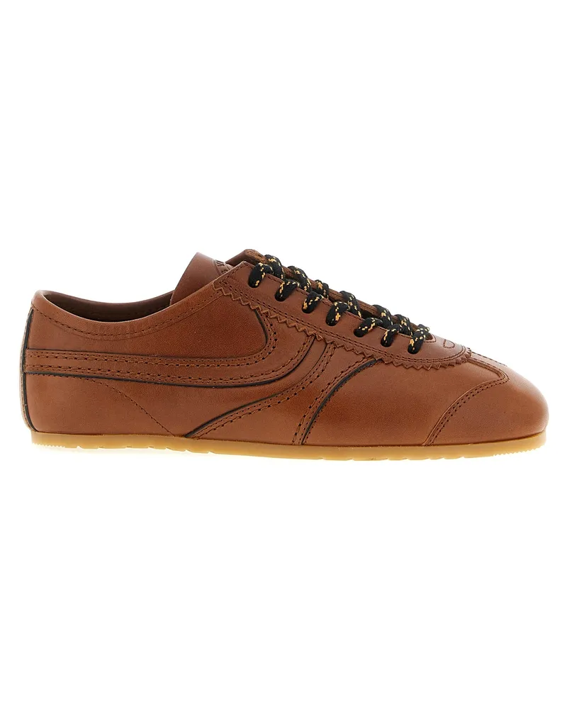 Dries van Noten Ledersneaker Brown