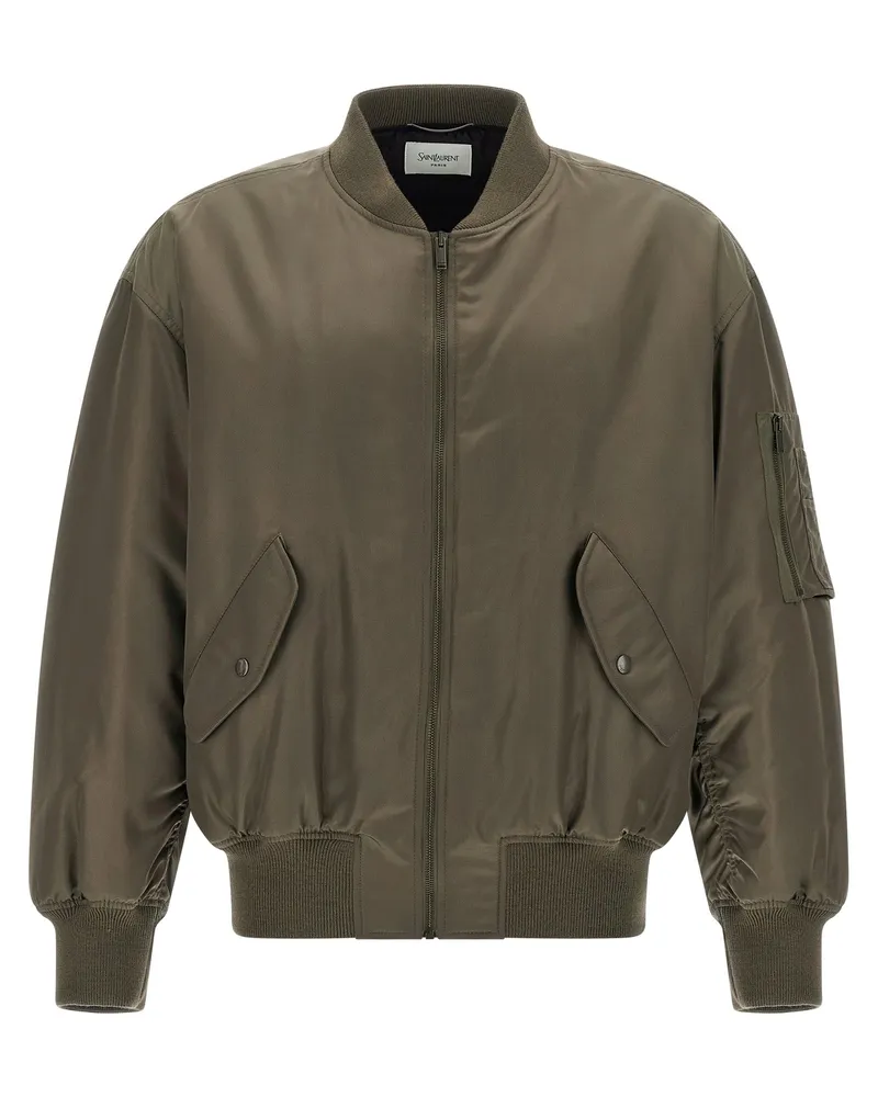 Saint Laurent Serge Bomberjacke Green