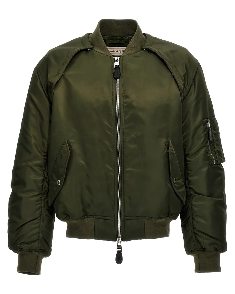 Alexander McQueen Geschirr' Bomberjacke Green