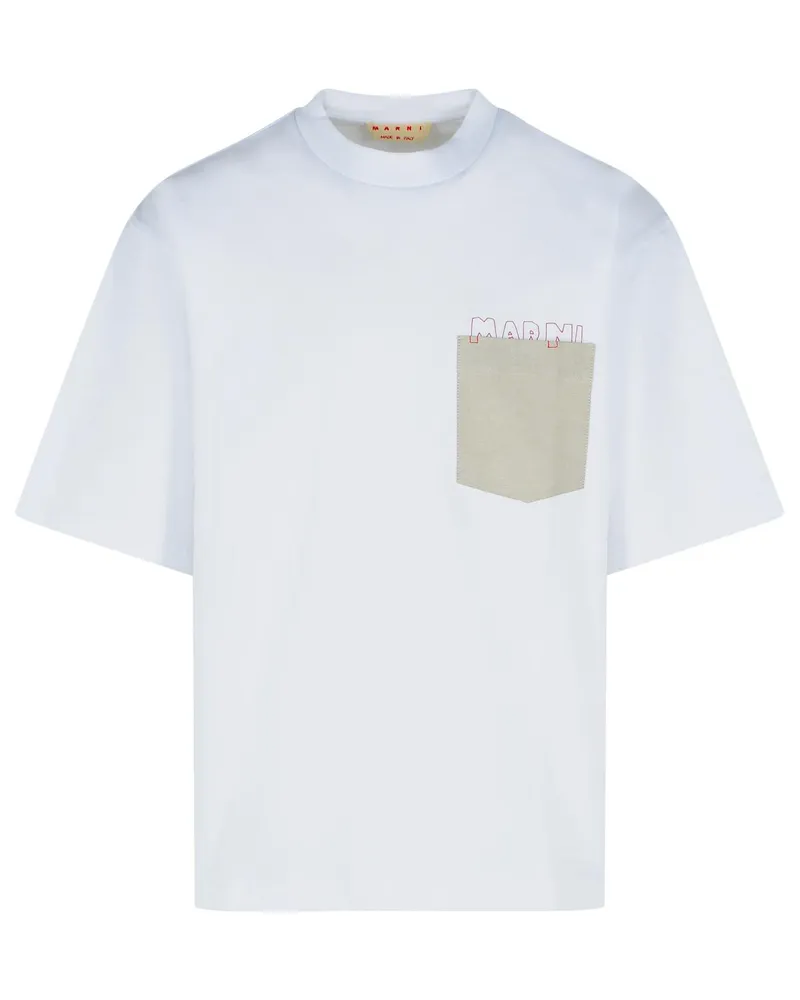 Marni Weißes -T-Shirt aus Baumwolle White