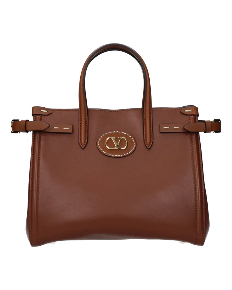 Valentino Garavani Damens Umhängetaschen Braun/Tabakleder -