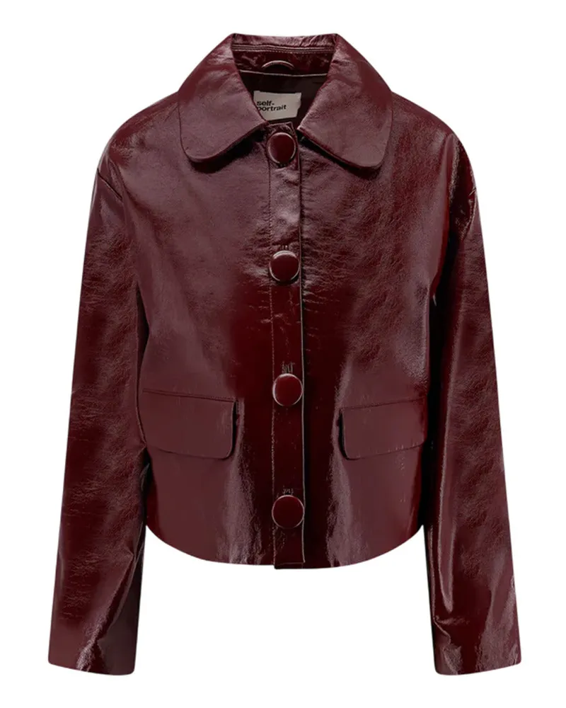 Self-Portrait Self -Porträt -Lederjacke Burgundy