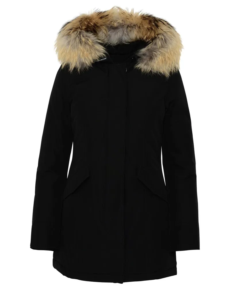 Woolrich Artic Black Cotton Blend Parka Black