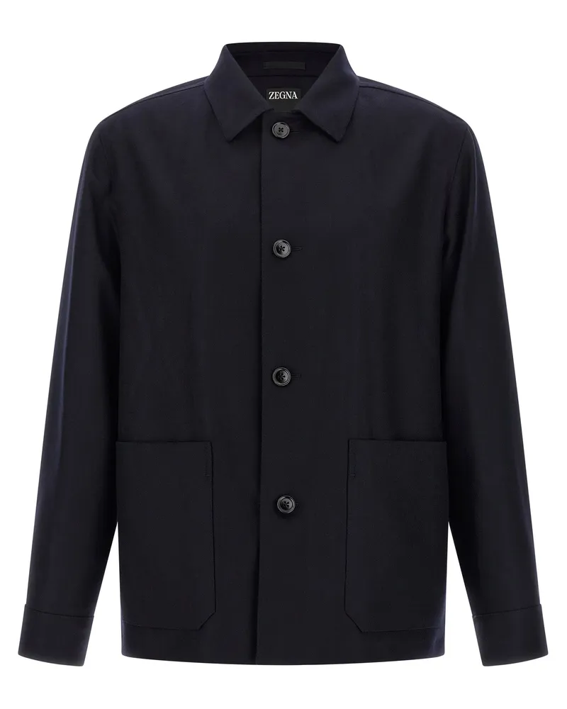 Ermenegildo Zegna Alpe' Overshirt Blue