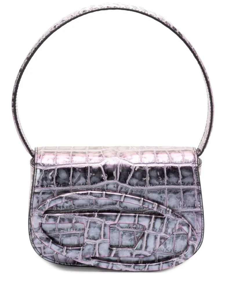 Diesel 1 Dr. Leder -Umhängetasche Grey
