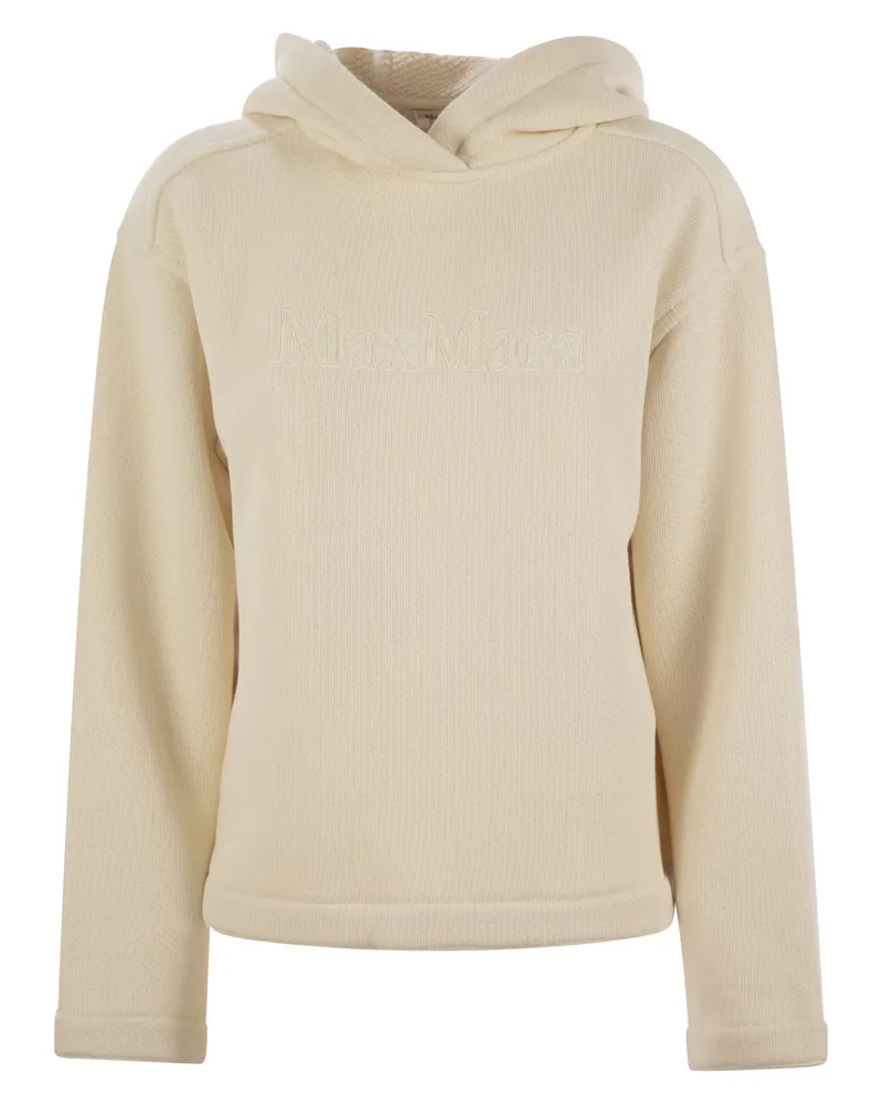 Max Mara Gary Jersey Sweatshirt mit Stickerei Cream