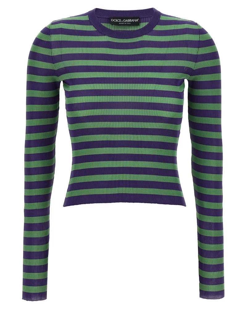 Dolce & Gabbana Striped Viscose Sweater Multicolor