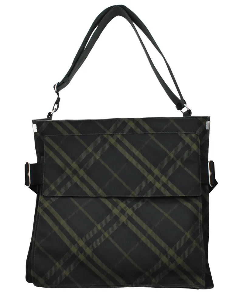 Burberry Herrens Umhängetasche aus grünem Stoff -