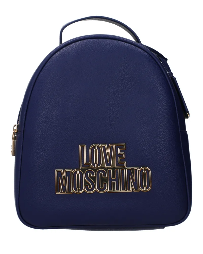Moschino Rucksäcke und Umhängetaschen für Damen, Polyurethan, Blau/Blaubeere -