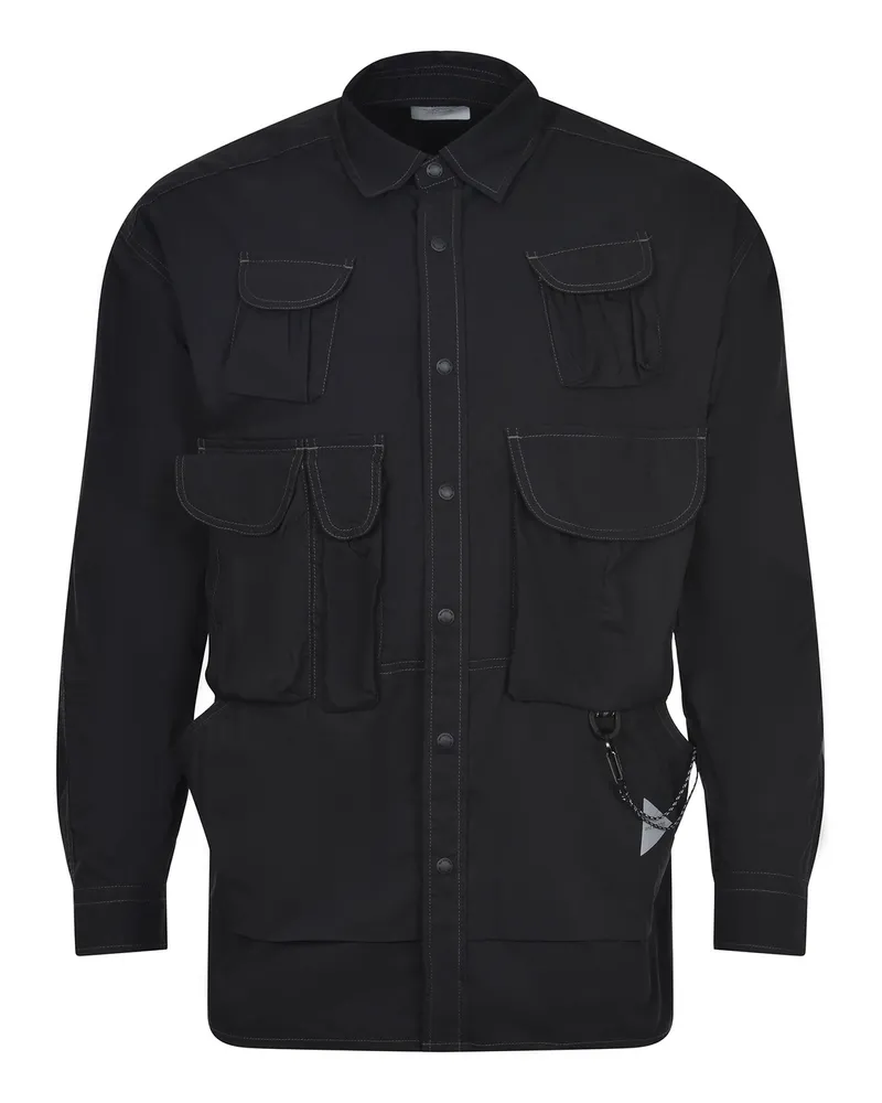 and wander Und wandere Hemd aus Baumwollmischung Black