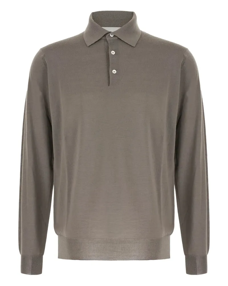 LARDINI Long Sleeved Strick Polo 999