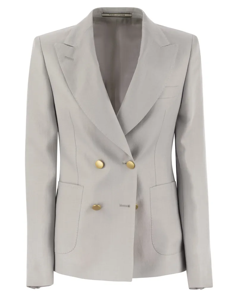 Tagliatore Leinen Doppelbrustblazer Light