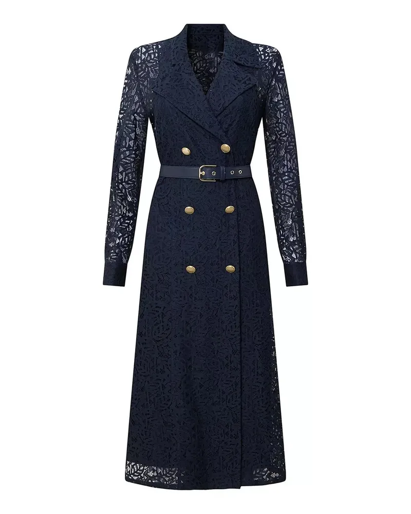 Max Mara Studio Colimbo Spitzenmantel Blau