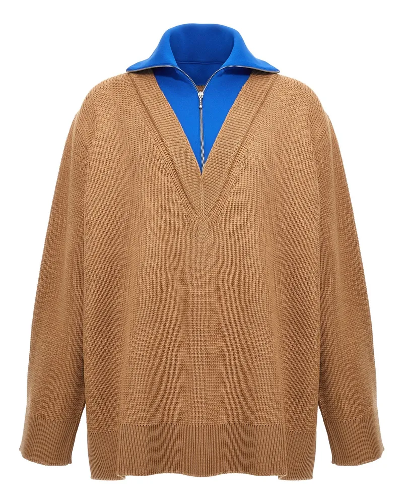 Jil Sander halb Zip -Pullover Multicolor