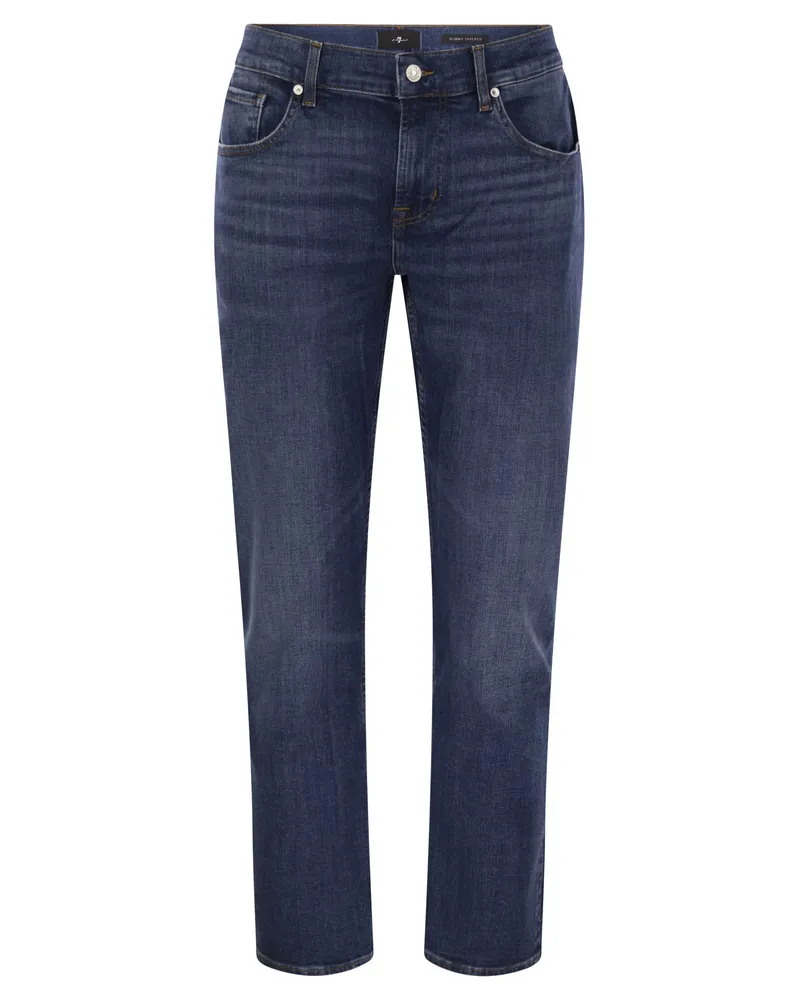 7 for all mankind 7 Für alle Menschheit Slimmy Slimmy Slimmy Dünne mittelgügende Jeans Dark