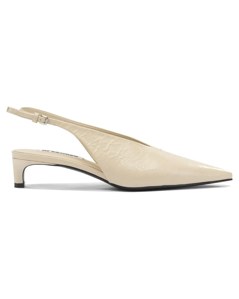 Jil Sander Leder-Slingback Beige
