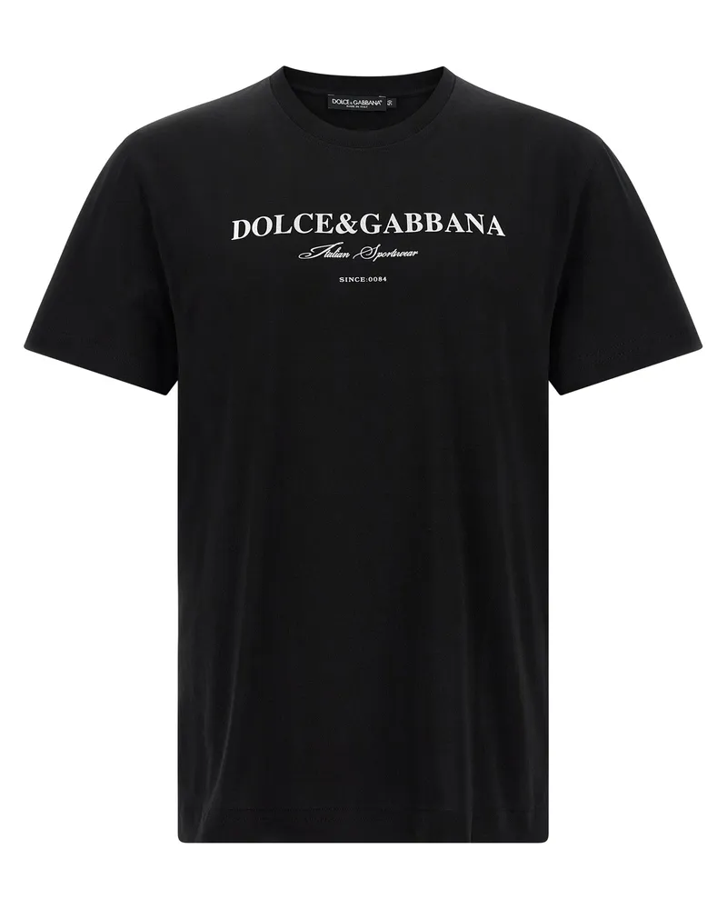 Dolce & Gabbana gedrucktes T -Shirt Black