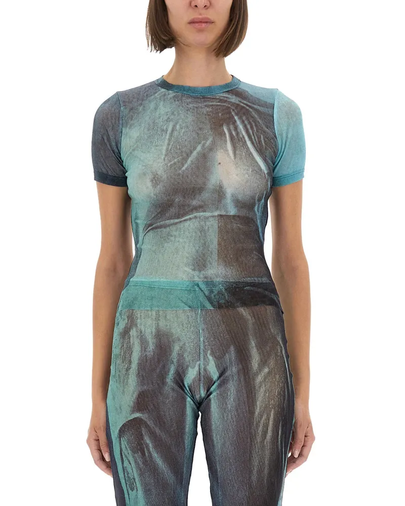 Jean Paul Gaultier Wasser" Mesh T -Shirt Azure