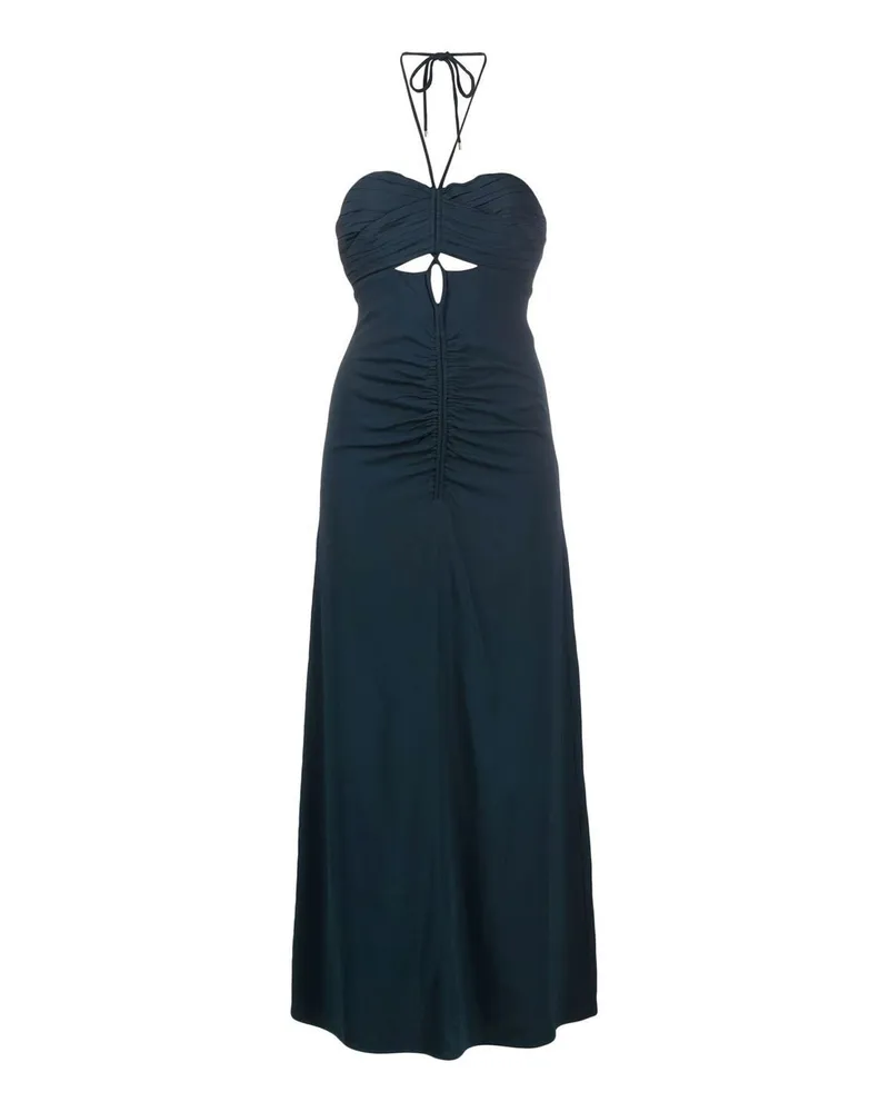 Self-Portrait Self -Porträt -Kleid mit gerissenem Maxikleid ausgeschnitten Blau