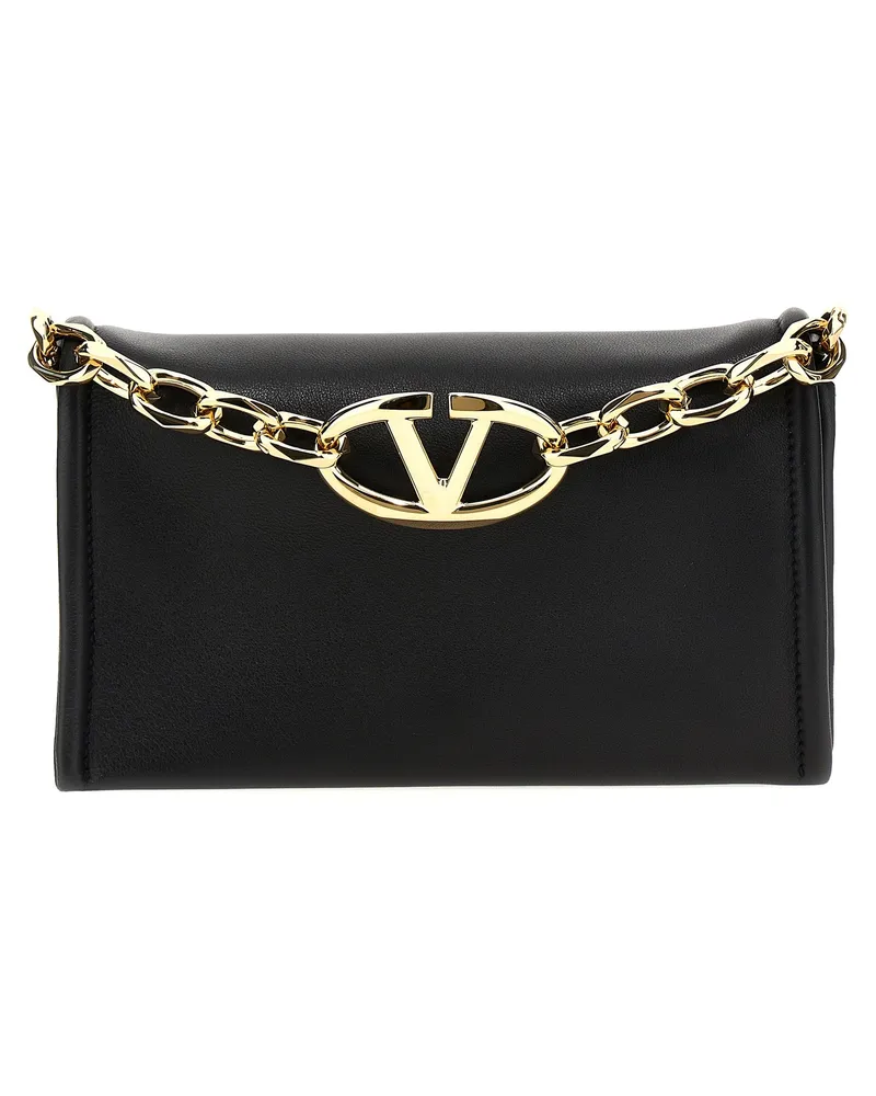 Valentino Garavani Valentino Garavani 'V Logo Kette' Kupplungsbeutel Black