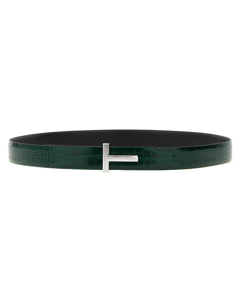 Tom Ford Reversible Crocodile Ledergürtel Multicolor