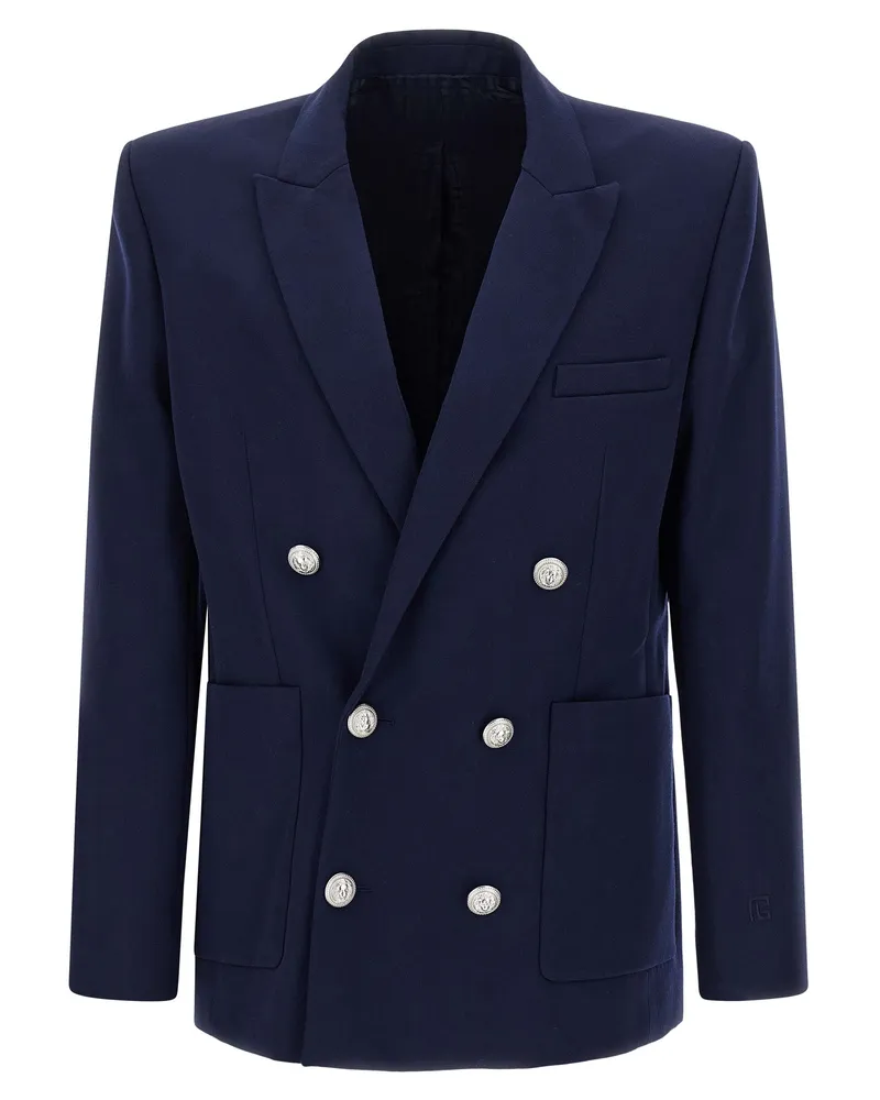 Balmain Grain de Poudre Blazer Blue