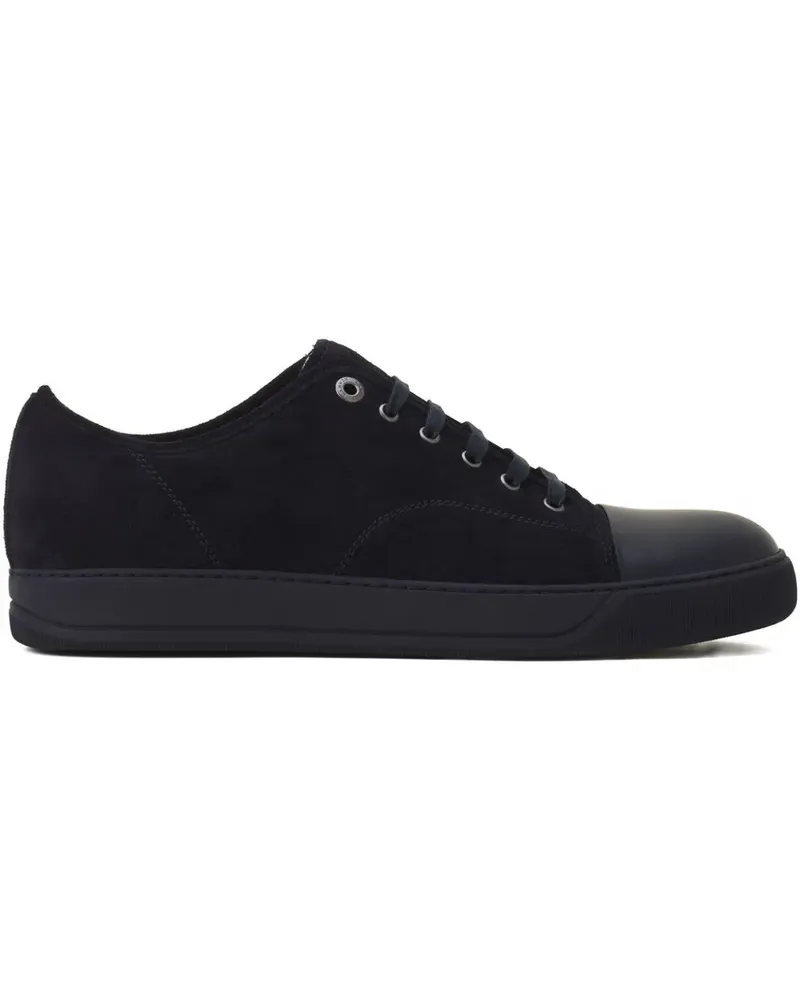 Lanvin Wildleder -Turnschuhe mit kontrastierender Zeigerung Black