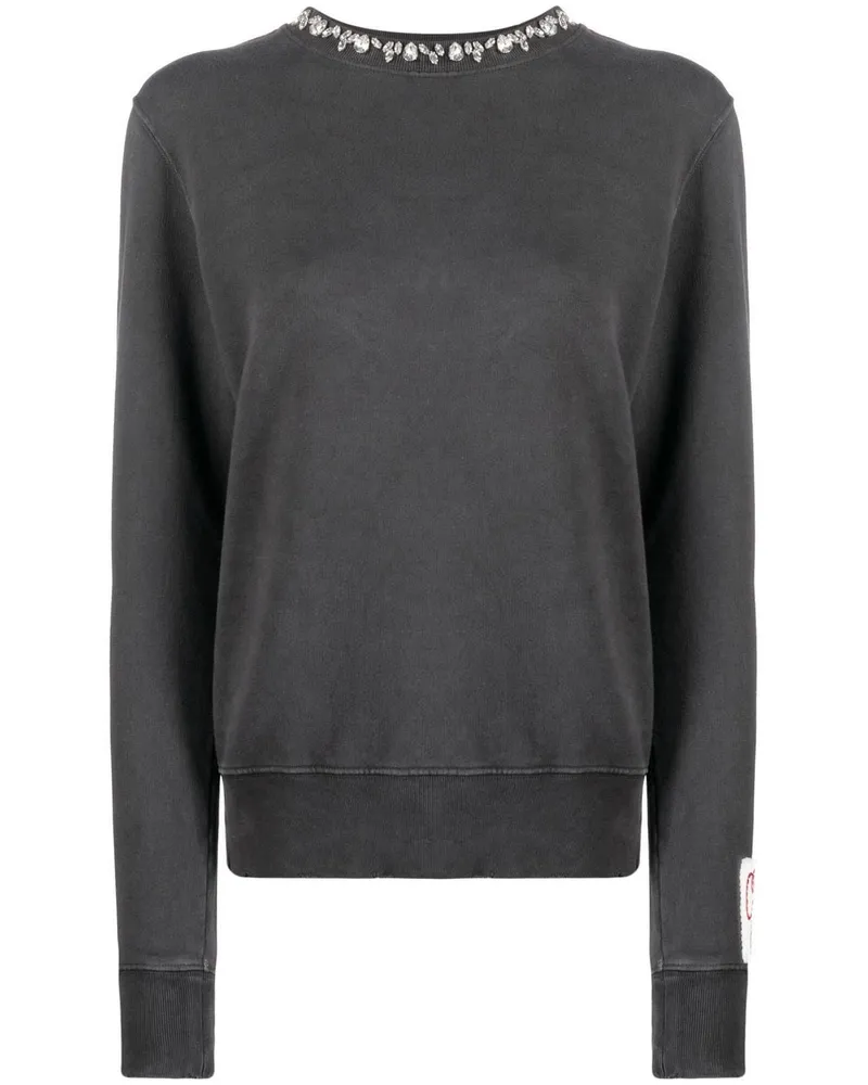 Golden Goose Golden Gans Baumwoll -Crewneck Sweatshirt Grey