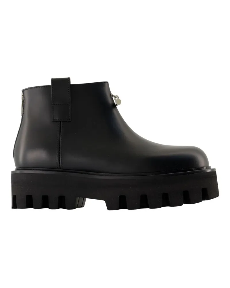 Alexander McQueen Knöchelstiefel  Leder schwarz Black