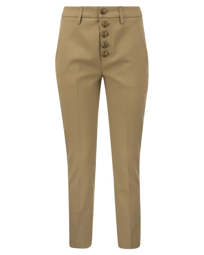 Dondup CARMEN SLIM GABARDINE LYOCELL HOSEERS Beige