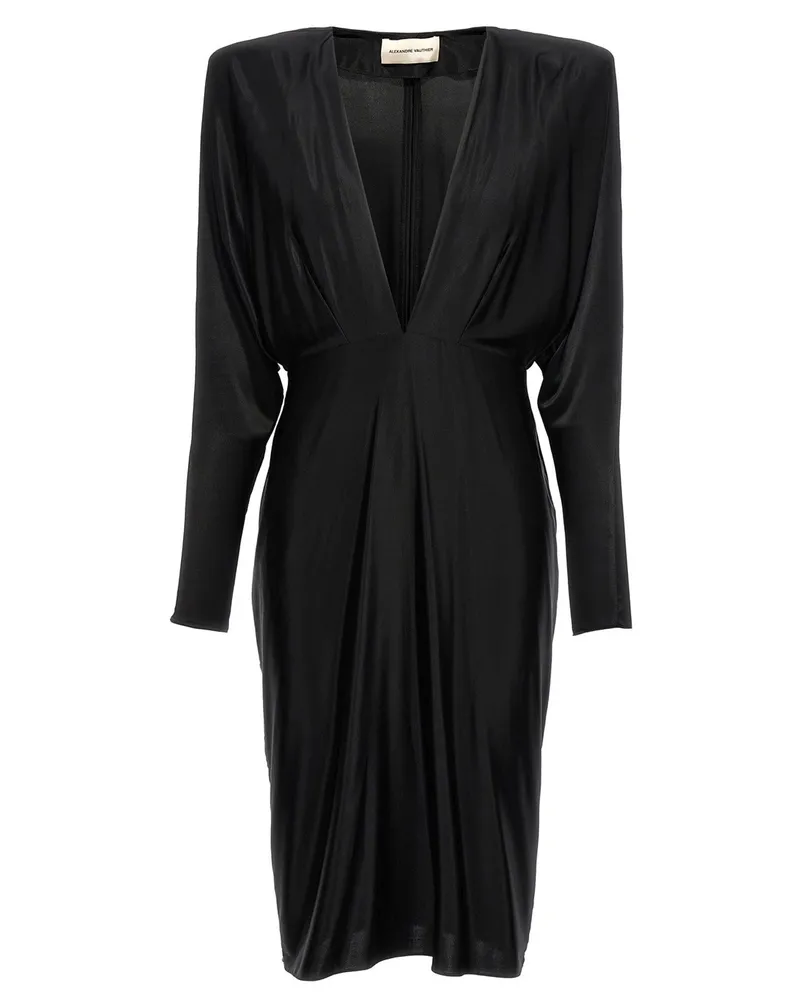 Alexandre Vauthier gegen Neck Trikotkleid Schwarz