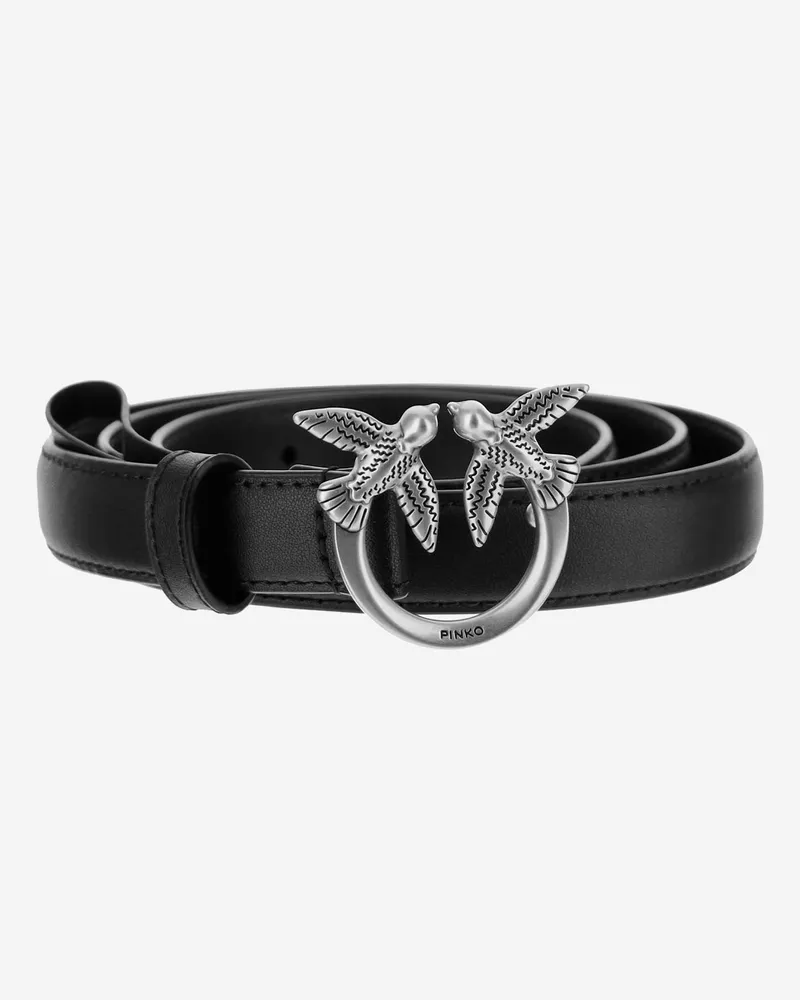 Pinko Love Berry Ledergürtel Black