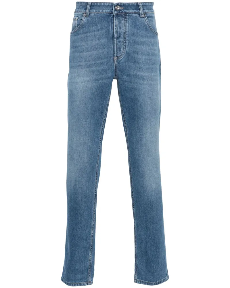 Brunello Cucinelli Denim -Baumwolljeans Clear