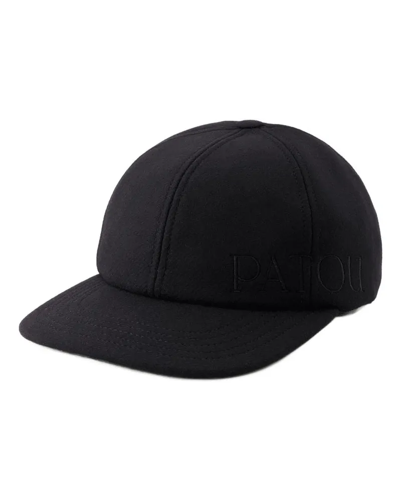 Patou Unisex -Kappe  Wolle schwarz Black