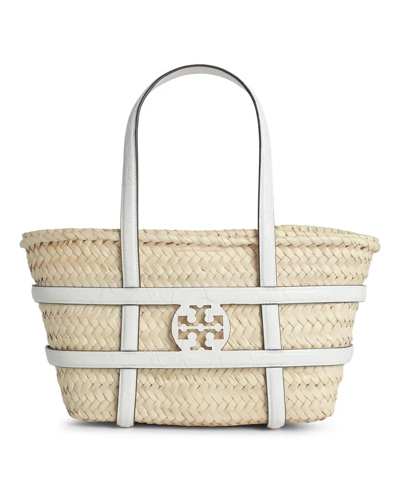 Tory Burch Small 'Ella' Einkaufstasche im weißen Korbstroh White