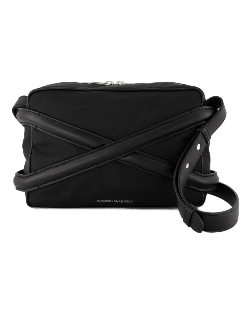 Alexander McQueen Crossbody  schwarzes Leder Schwarz