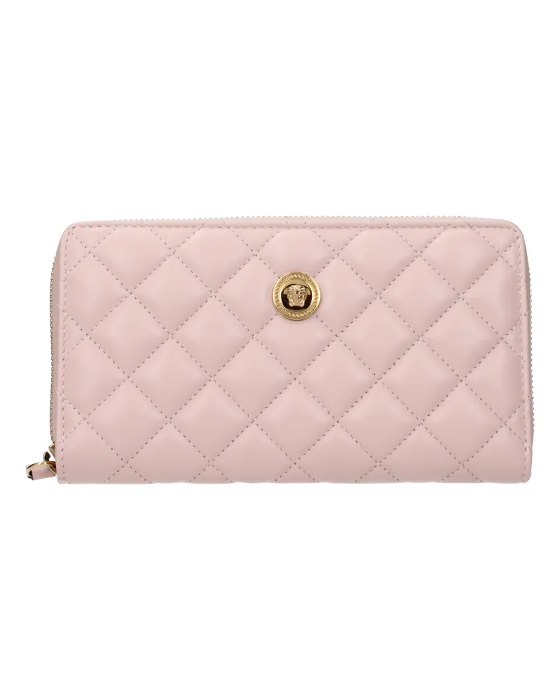 Versace Damens Geldbörse Rosa Leder/Hellrosa -
