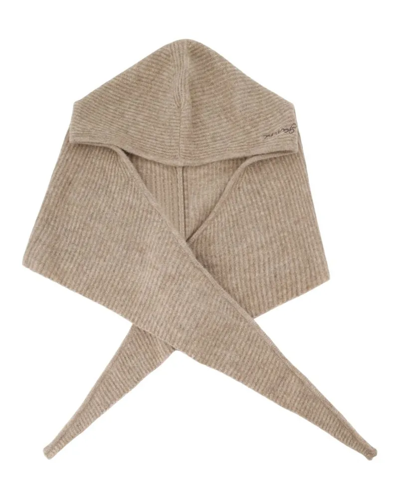 Ganni Balaclava  Wolle neutral Beige