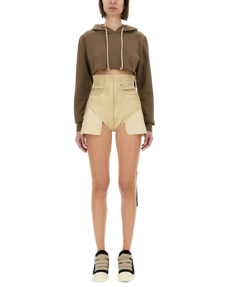 DRKSHDW by Rick Owens Sweatshirt beschnittenes Sweatshirt Dove