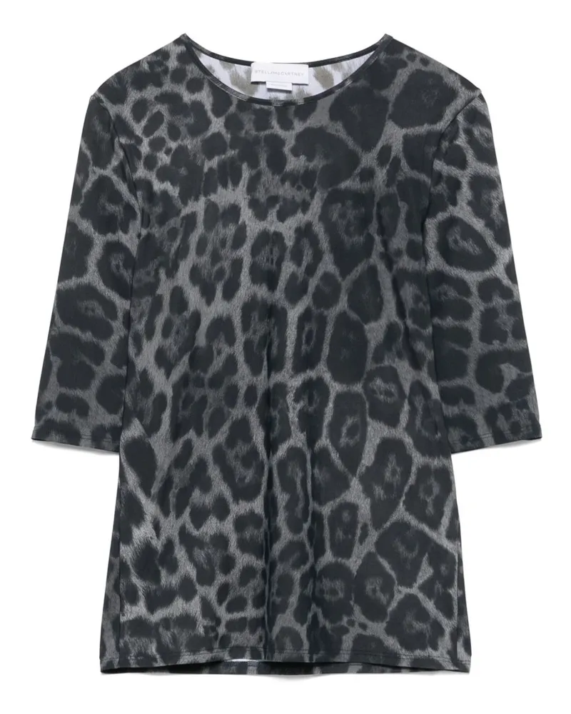 Stella McCartney Leopard Print Top Grey
