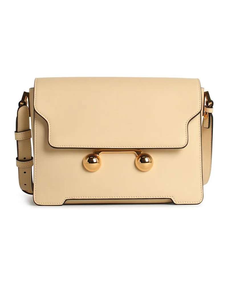 Marni neuer Trunk' Elfenbein Lear Crossbody -Tasche Ivory