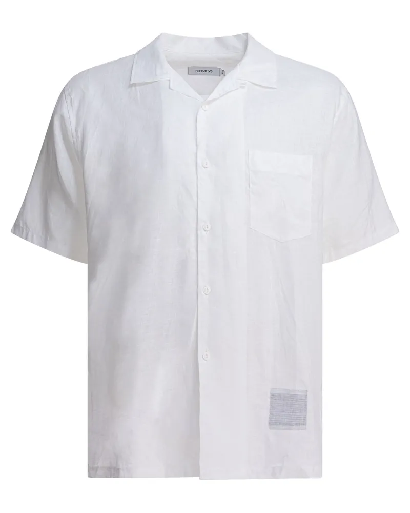 nonnative Oxford-Leinenhemd „Voyager White