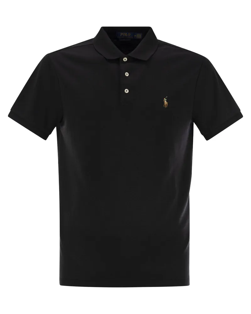 Ralph Lauren Slim Fit Custom Cotton Polo Black